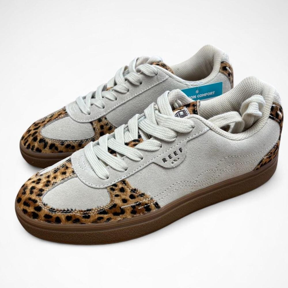 Women’s REEF Boardwalk Callie Sneakers – Cheetah Print, Size 8 NWT